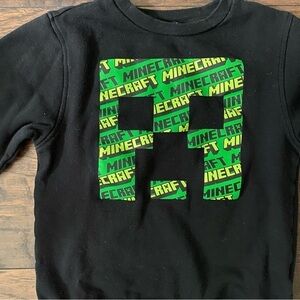 MineCraft Black Sweat Shirt,  Size Medium